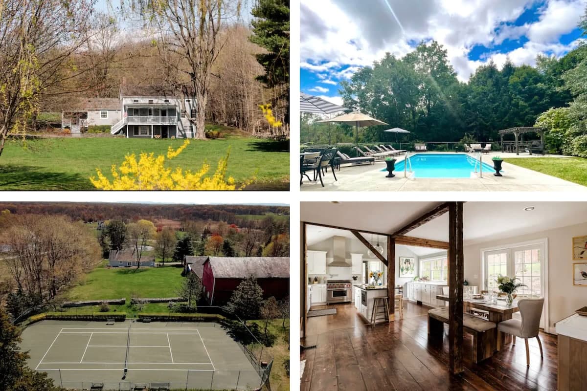 Pool & Tennis Court! Hudson Valley 1830s Farmhouse