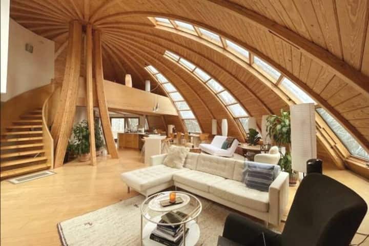 Dome Compound - Hot Tub, Piano + Rock-Climbing Gym